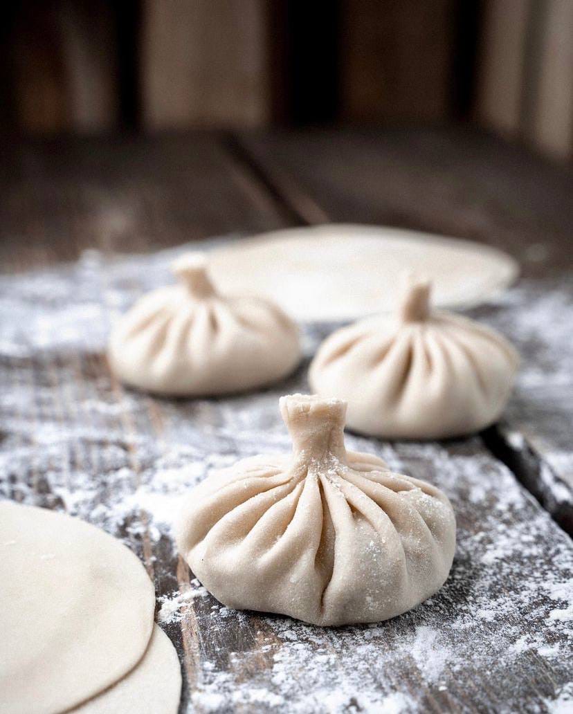 Хинкали с бараниной и говядиной