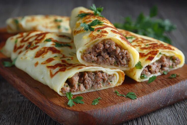 Блинчики с мясом