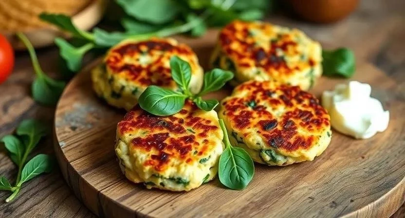 Котлеты из трески и шпината
