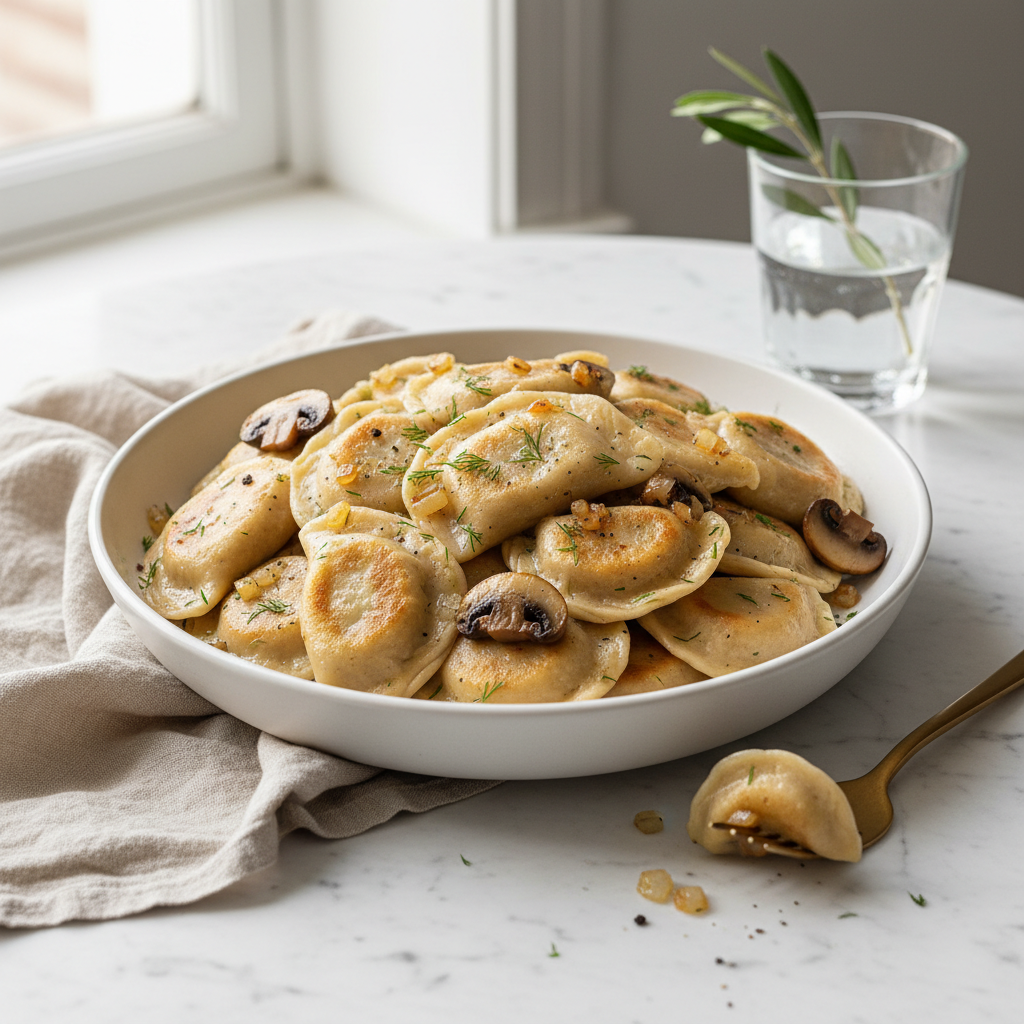 Вареники с картофелем и грибами