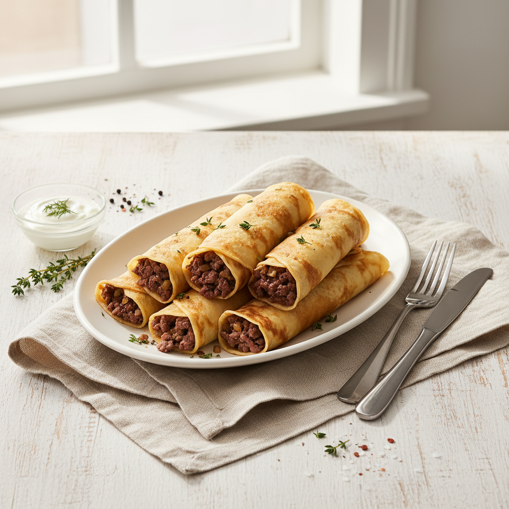 Блинчики с мясом